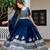 royal blue georgette embroidered lehenga choli