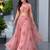 pink georgette printed lehenga choli
