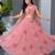 pink georgette printed lehenga choli