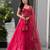 pink organza printed lehenga choli