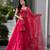 pink organza printed lehenga choli