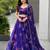 royal blue organza printed lehenga choli