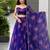 royal blue organza printed lehenga choli