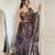 black organza printed lehenga choli