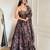 black organza printed lehenga choli