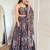 black organza printed lehenga choli