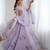 lavender georgette printed lehenga choli