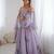 lavender georgette printed lehenga choli