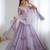 lavender georgette printed lehenga choli