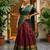 maroon art silk woven lehenga choli