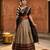 brown art silk woven lehenga choli