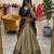 brown art silk woven lehenga choli
