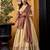 cream art silk woven lehenga choli