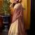cream art silk woven lehenga choli