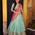 sky blue art silk woven lehenga choli