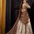 beige art silk woven lehenga choli