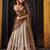 beige art silk woven lehenga choli