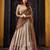 beige art silk woven lehenga choli