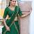 green silk blend plain lehenga choli