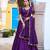 purple silk blend plain lehenga choli