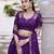 purple silk blend plain lehenga choli