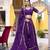 purple silk blend plain lehenga choli