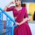 magenta silk blend plain lehenga choli