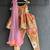 Orange printed cotton kurta set