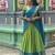 Parrot Green & Rama Blue Kanci Cotton Half Blend Lehenga Saree – Traditional Zari Weaving Langa Voni Set For Women's