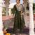 Women's cotton silk solid embroidered a-line kurta with pant dupatta
