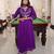 Women's soft silk solid embroidered flared kurta with pant dupatta