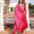 Women's cotton silk solid embroidered straight kurta with pant set