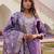 Women's simmer silk solid embroidered straight kurta with pant set