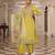 Women's cotton silk solid embroidered straight kurta with pant set