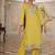 Women's cotton silk solid embroidered straight kurta with pant set