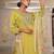Women's cotton silk solid embroidered straight kurta with pant set
