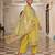 Women's cotton silk solid embroidered straight kurta with pant set