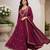 Women's soft silk ethnic motif embroidered work sequance work anarkali kurta with pant set
