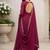 Women's soft silk ethnic motif embroidered work sequance work anarkali kurta with pant set