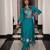 Women's viscose shimmer solid embroidered straight kurta with pant set