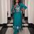 Women's viscose shimmer solid embroidered straight kurta with pant set