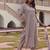 Women's cotton silk solid embroidered straight kurta with pant set