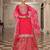 Women's cotton silk ethnic motif embroidered work hand work straight kurta with skirt set