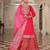 Women's cotton silk ethnic motif embroidered work hand work straight kurta with skirt set