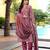 Women's cotton silk floral embroidered straight kurta with pant set