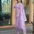 Women's cotton silk solid embroidered straight kurta with pant set