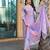 Women's cotton silk solid embroidered straight kurta with pant set