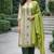 Women's jequard silk ethnic motif printed straight kurta with pant set