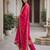 Women's silk blend ethnic motif embroidered straight kurta with pant set