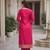 Women's silk blend ethnic motif embroidered straight kurta with pant set